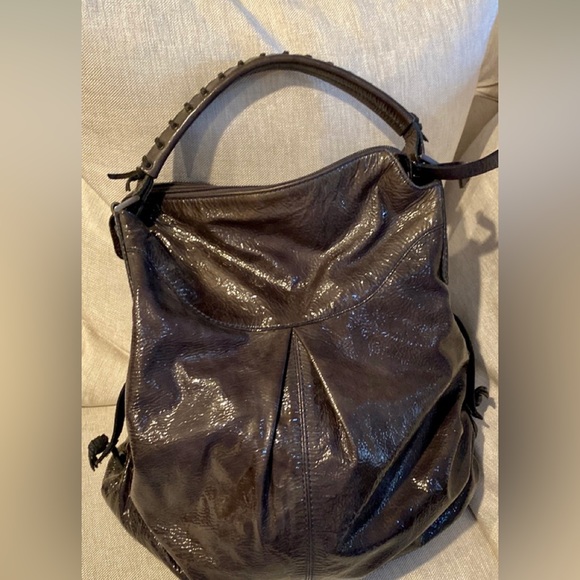 Francisco Biasia charcoal dark gray purse bag STYLISH with a pink dust bag - Picture 12 of 16